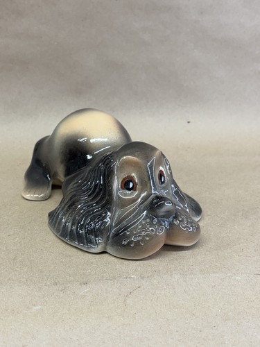 Vintage ceramic dog long - dog, eared