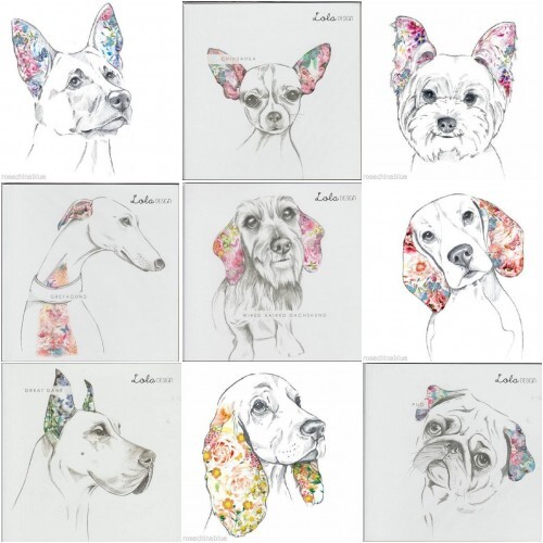 Lola design floral ears - floral, dog
