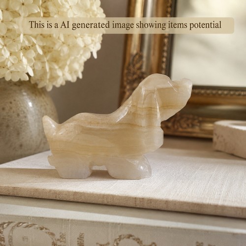 Vintage carved cocker spaniel - carved,