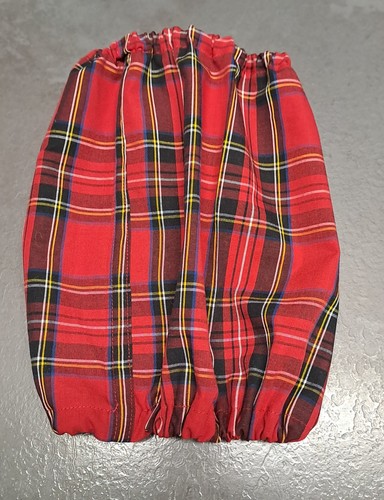 Dog snood red tartan - dog, ear